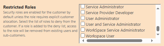 Advanced Customer Configuration