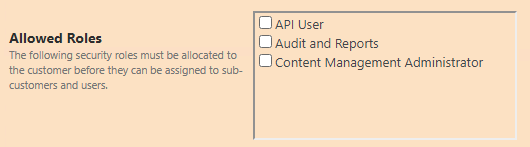 Advanced Customer Configuration