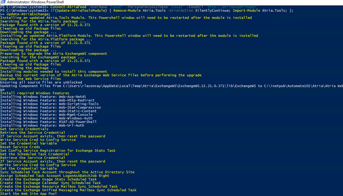 Runtime command on target server