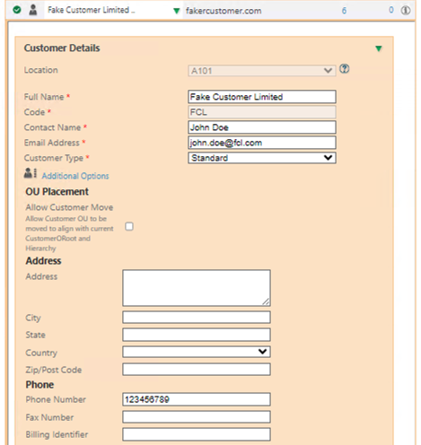 Billing Setup