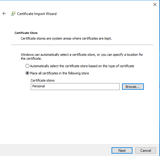 Certificate Transfer Proces