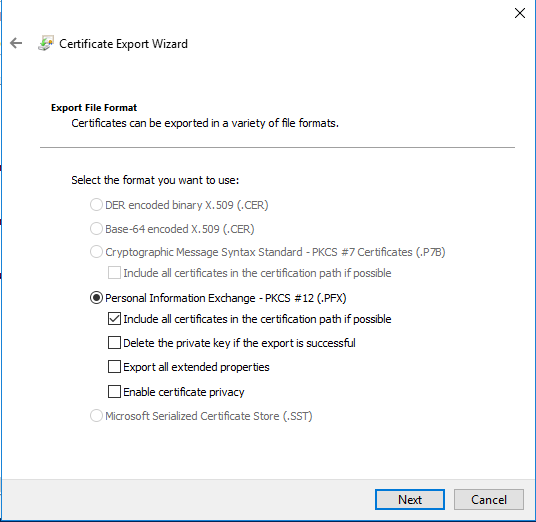 Certificate Transfer Proces