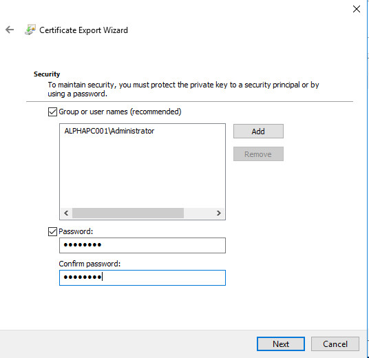 Certificate Transfer Proces