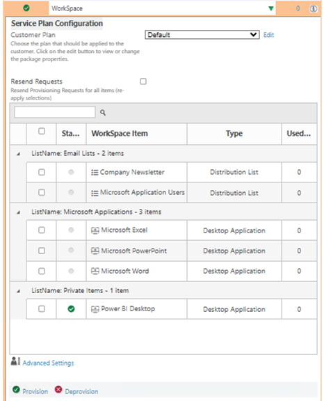 Workspace Provisioning